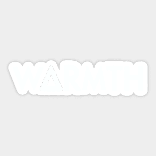 warmth (white) Sticker